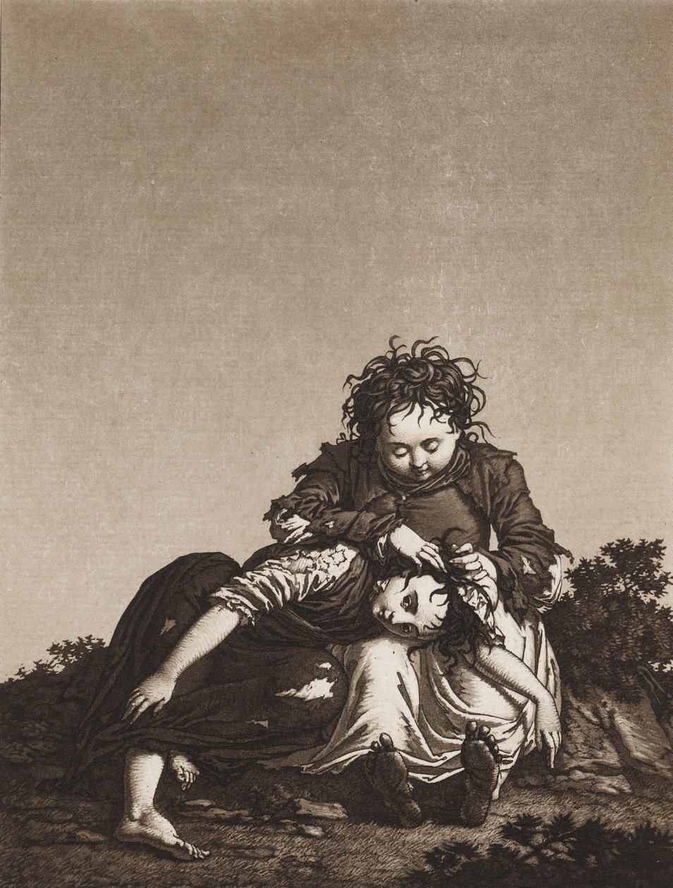 De unga tiggarna av Unknown artist