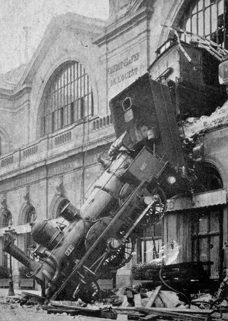 Olyckan vid Montparnasse-stationen i Paris den 25 oktober av Unknown artist