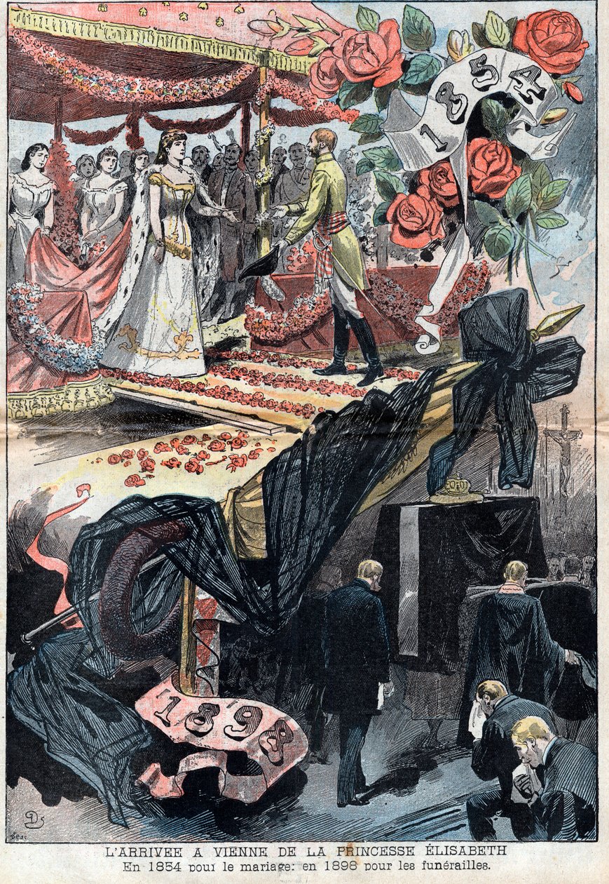 Elisabeth de Wittelsbachs ankomst till Wien av Unknown artist