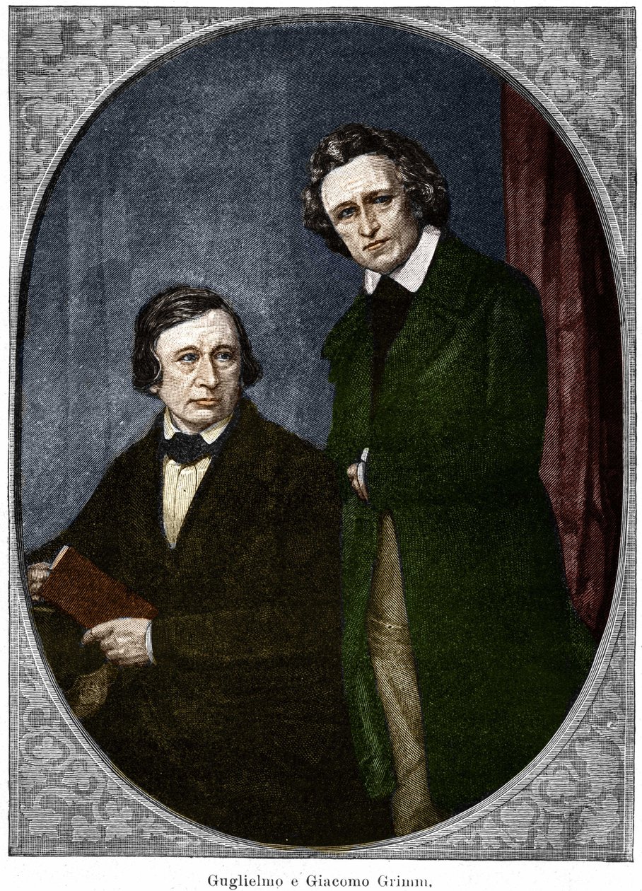 Bröderna Jakob (1785-1863) och Wilhelm (1786-1859) Grimm, tyska författare. av Unknown artist