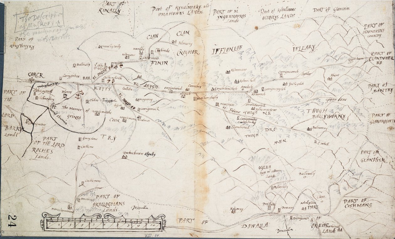 The description of Muskery, ca 1590 (papper, linne) av Unknown artist