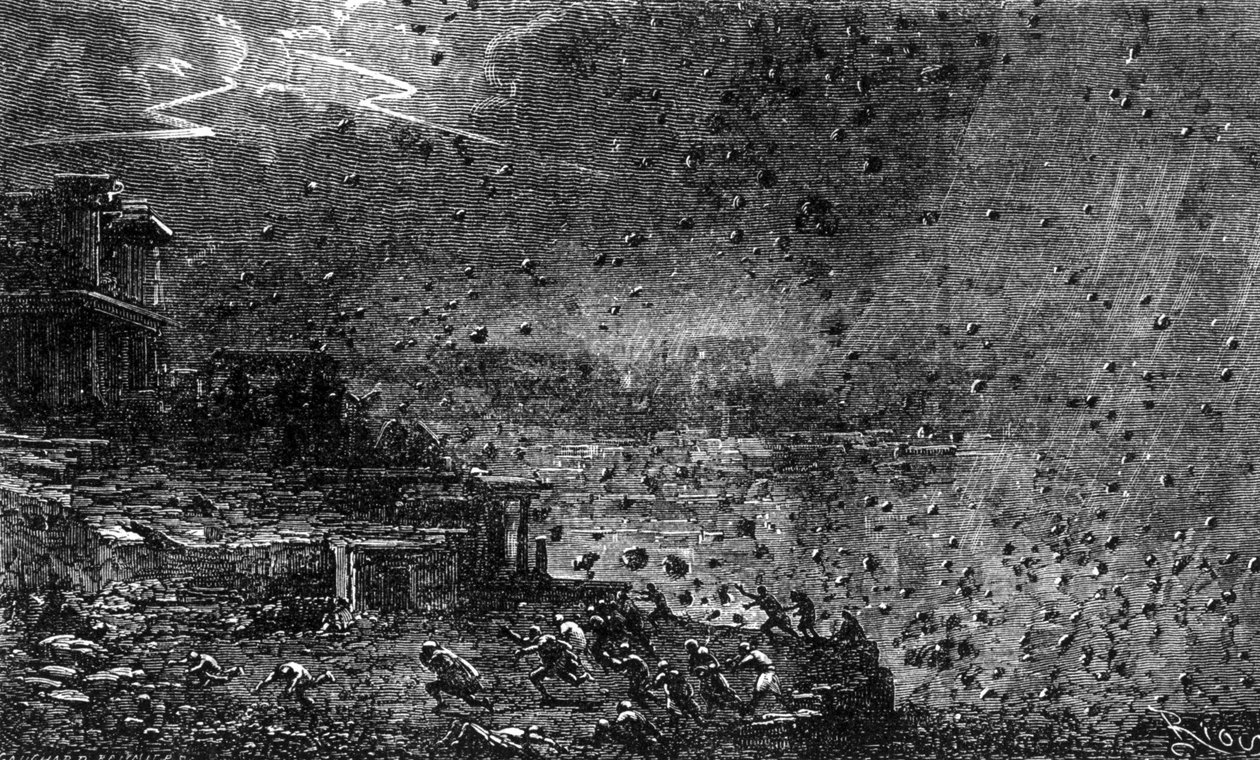 Förstörelsen av Pompeji 79. av Unknown artist
