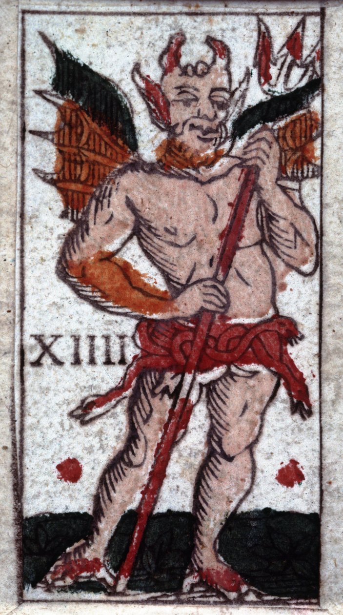 Djävulen. Tarotspel från 1700-talet. Milano av Unknown artist