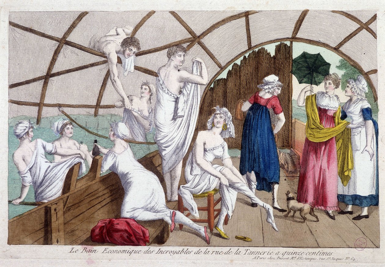 Det otroligas ekonomiska bad (15 cent), rue de la tannerie, tidigt 1800-tal, Carnavalet. av Unknown artist