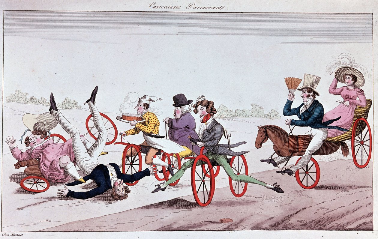 Nöjen och olägenheter med velocipeder och rikhästar av Unknown artist