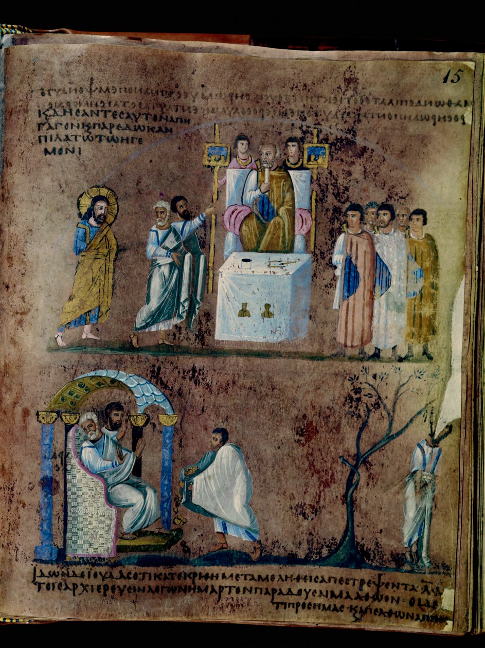 Den purpurfärgade Codex Rossanensis, 600-talet (handskrift) av Unknown artist