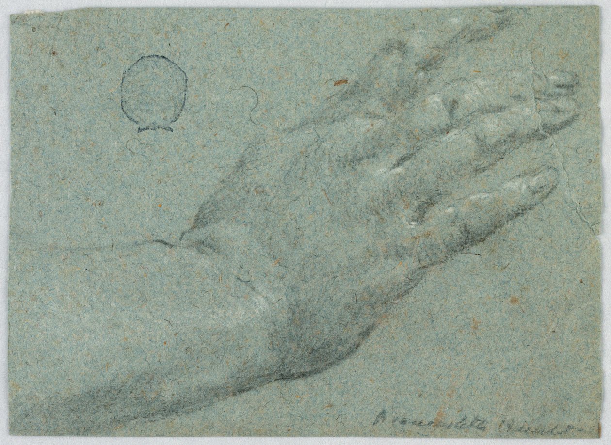 En mans högra hand av Unknown artist