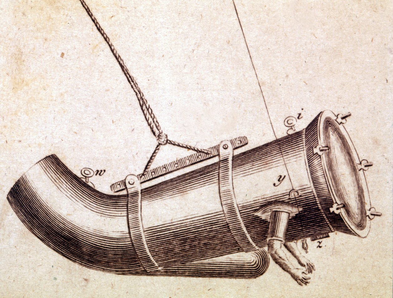 Dräkten som användes av Jacob Rowe 1759. av Unknown artist