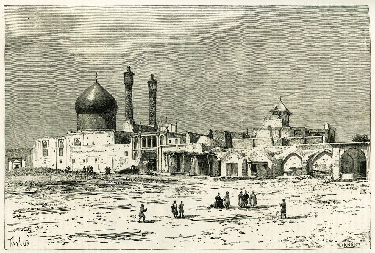 Fatmas grav i Koum, etsat av Taylor, efter ett fotografi, för att illustrera berättelsen "" Persia, Chaldee och Susiane"" 1881-82, av Jane Dieulafoy (nee Magre) av Unknown artist