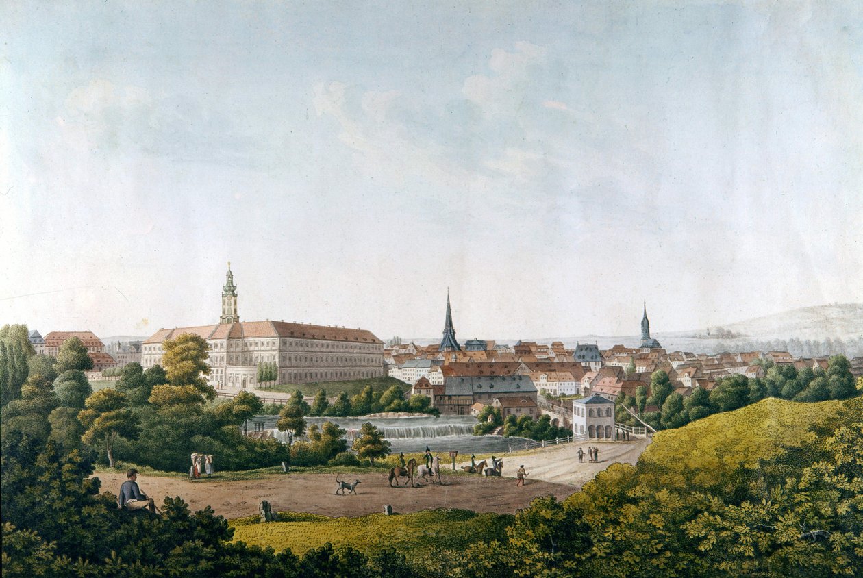 Staden Weimar i slutet av 1700-talet. av Unknown artist