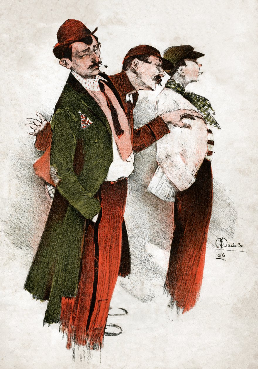Tjuvar i Paris. (gravyr 1896) av Unknown artist