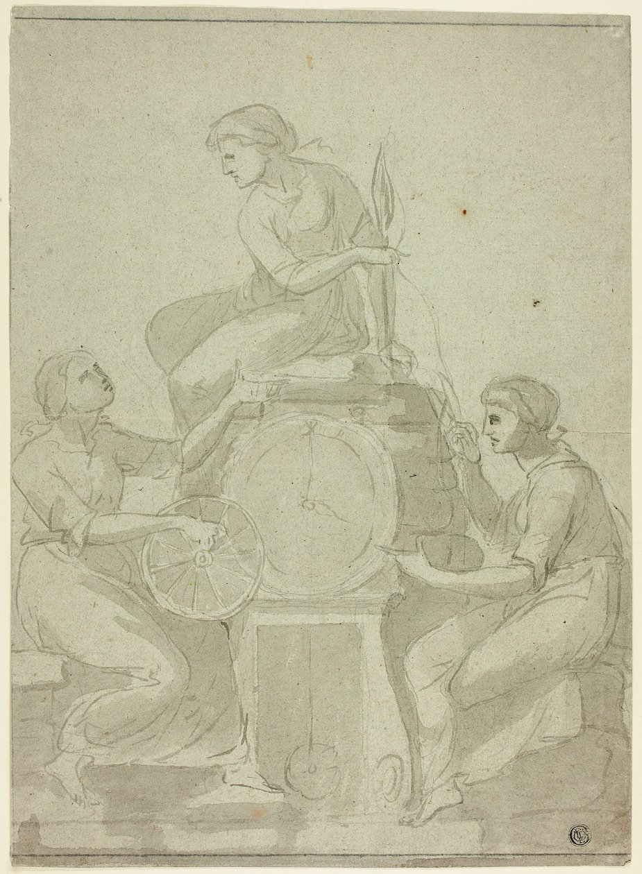 Three Fates (Design för klocka) av Unknown artist