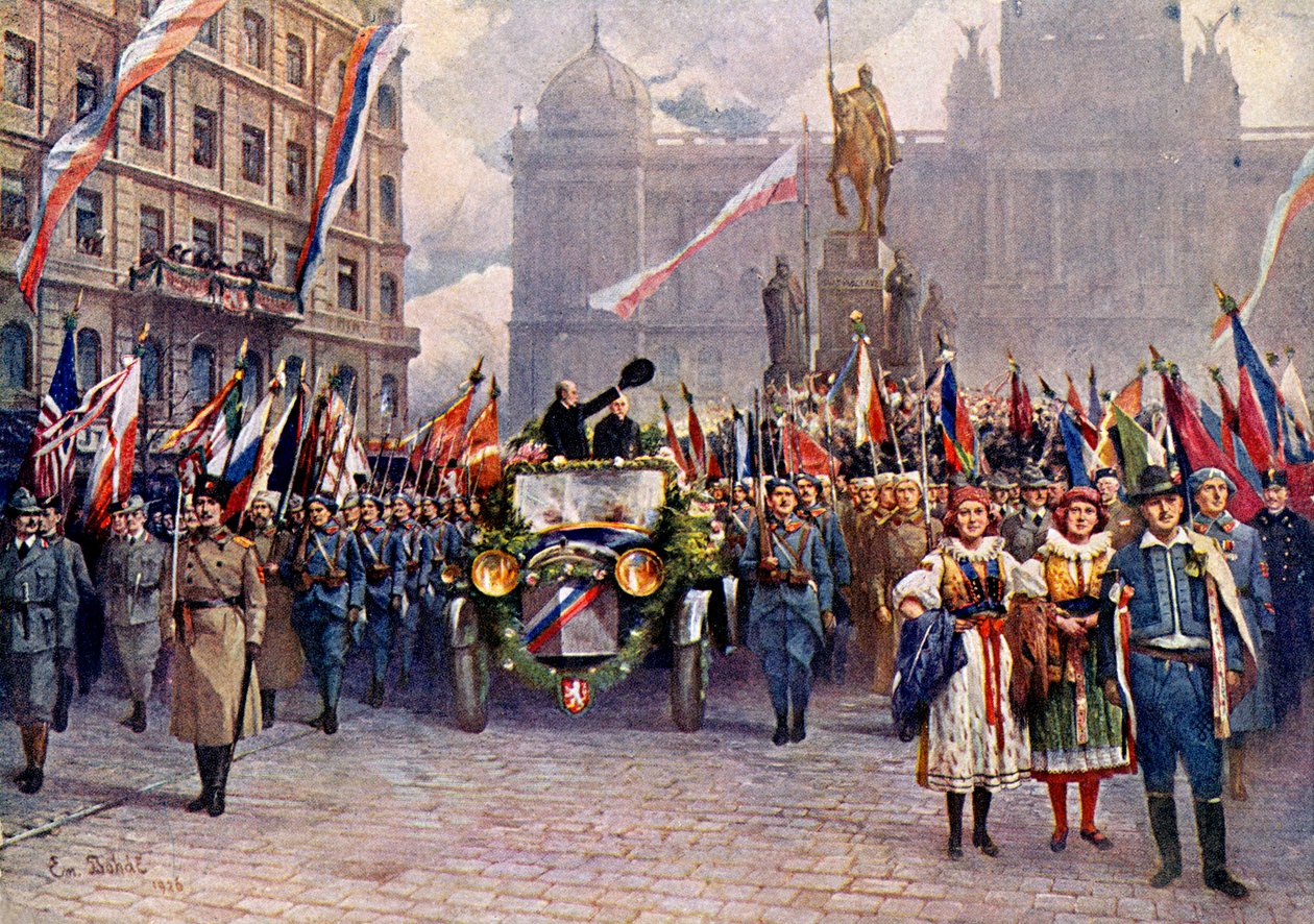 Tomas Garrigue Masaryk (print) av Unknown artist