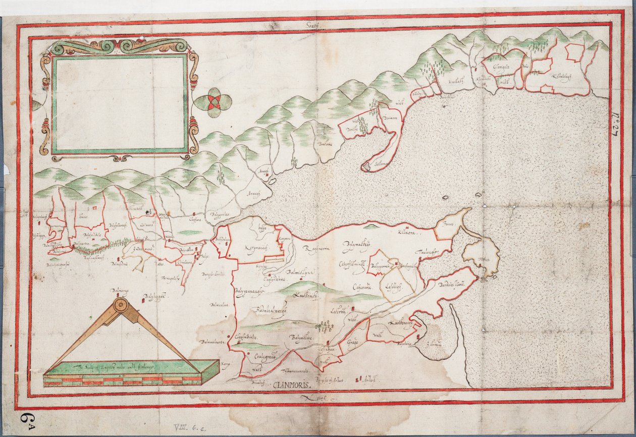 Tralee Bay, Irland, ca 1600 (papper, linne) av Unknown artist