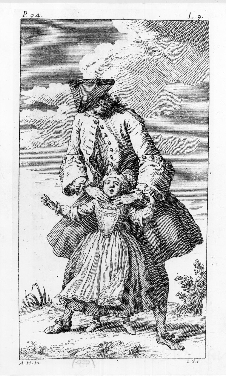 Behandlingar för barn - i ”” Ortopedi eller konsten att korrigera och korrigera kroppens svårigheter””, av M. Audry, rådman hos Kungl. av Unknown artist