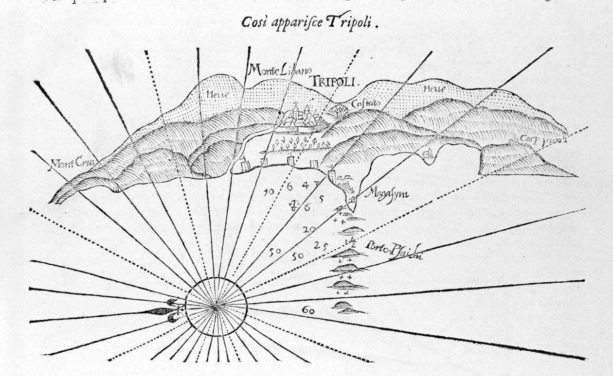Tripoli i en representation av 1743. av Unknown artist