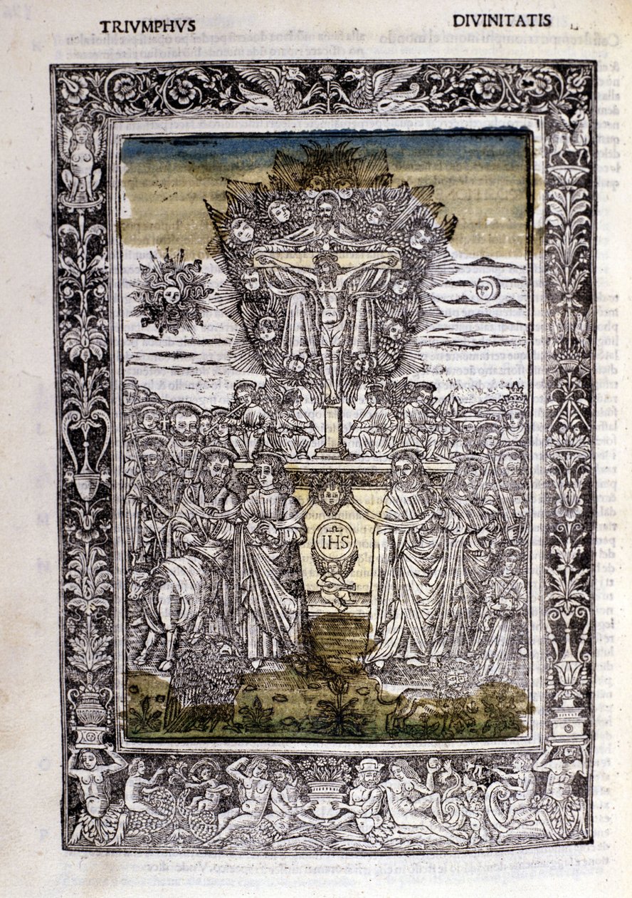 Triumf för Francesco Petrarcas gudar (Petrarca). Miniatyrer sd. Bibl. Trivulziana, Milano. av Unknown artist