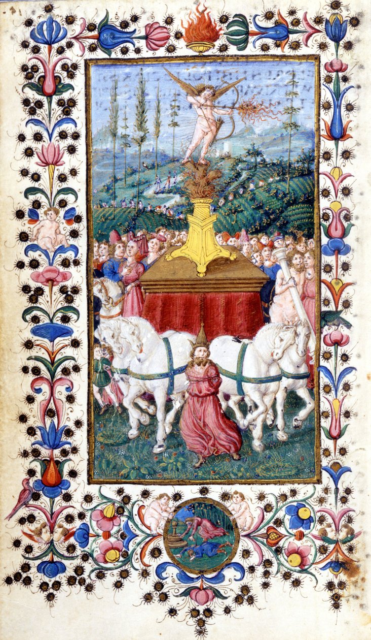Triunfus Amoris (kärlekstriumf) av Francesco Petrarca (Petrarca). av Unknown artist