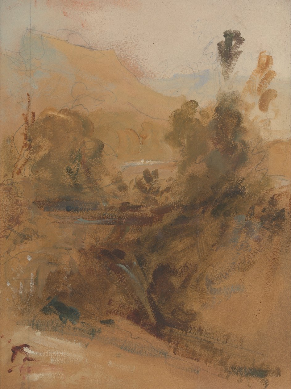 Upprätt landskap av Unknown artist