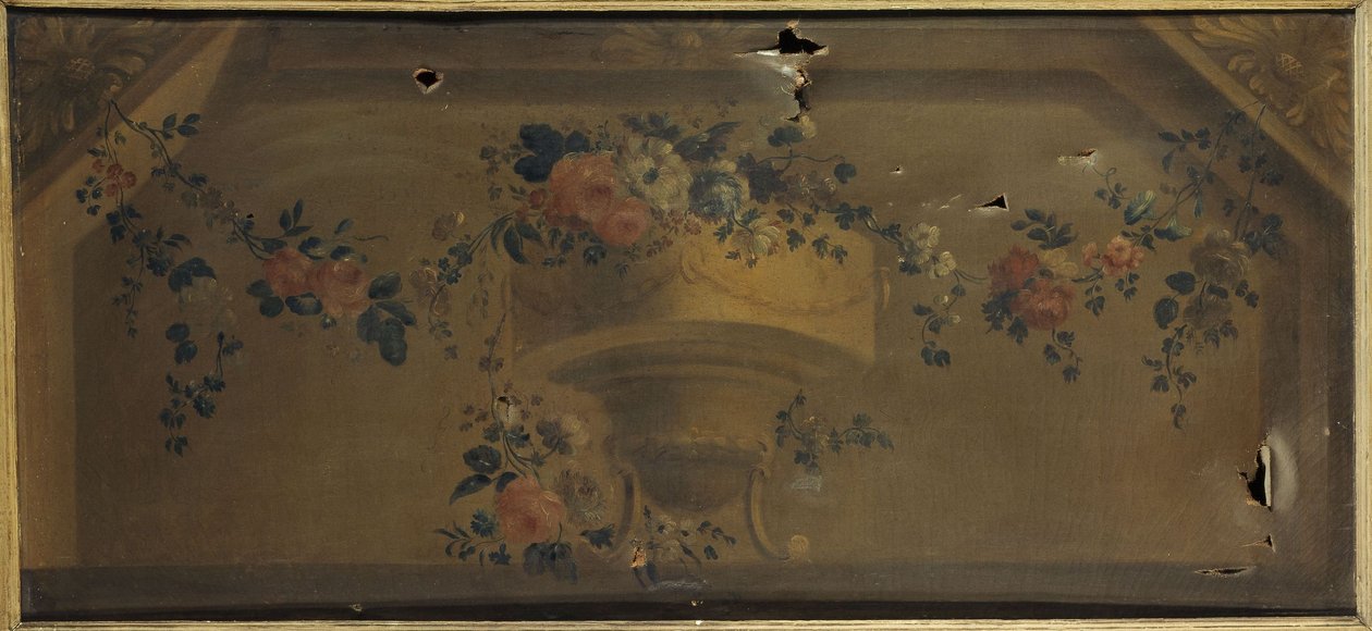 Vas med blommor i en nisch. Mellan 1769 och 1789 (olja på duk) av Unknown artist