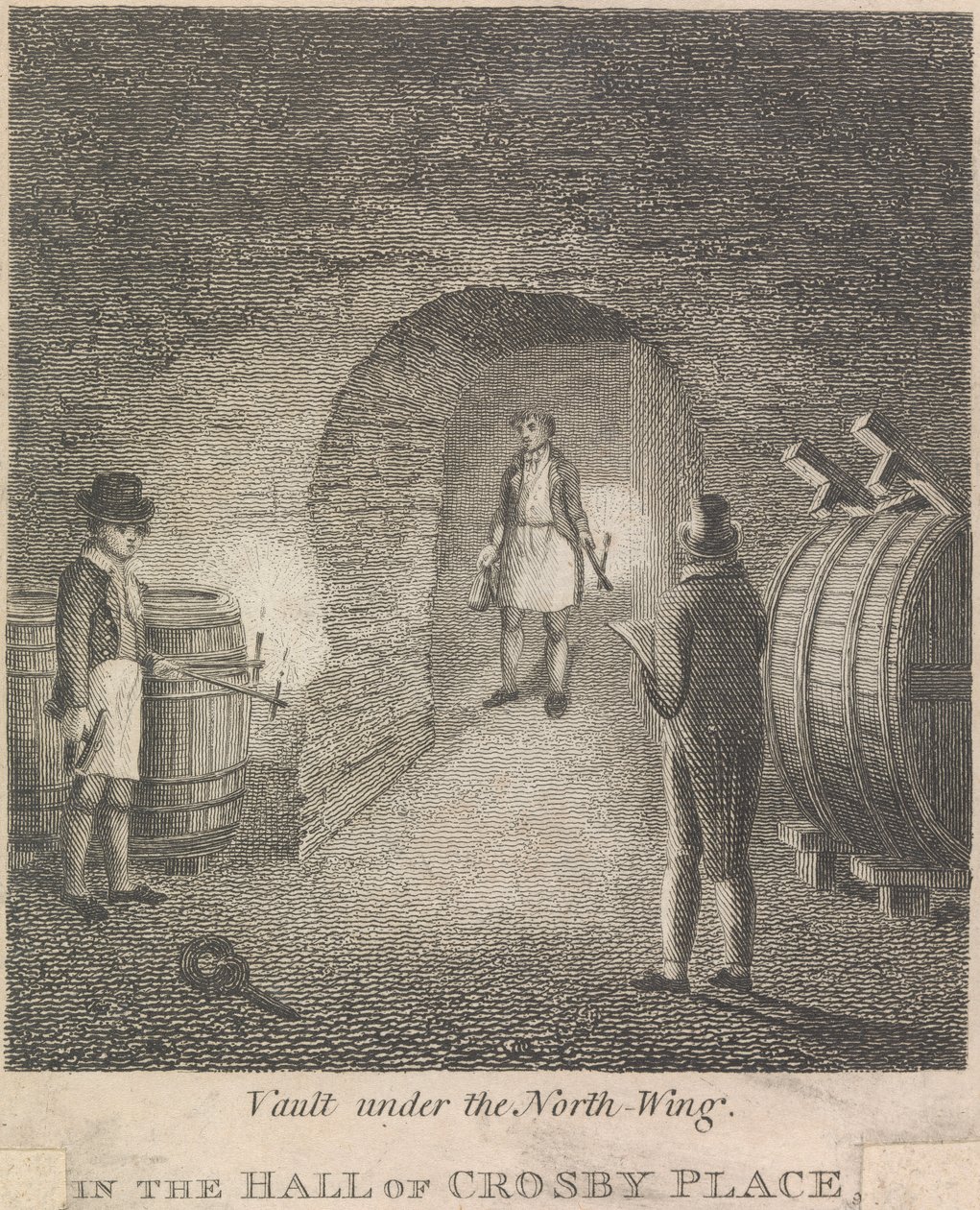 Vault under North-Wing i Hall of Crosby Place; sida 81 (volym ett) av Unknown artist