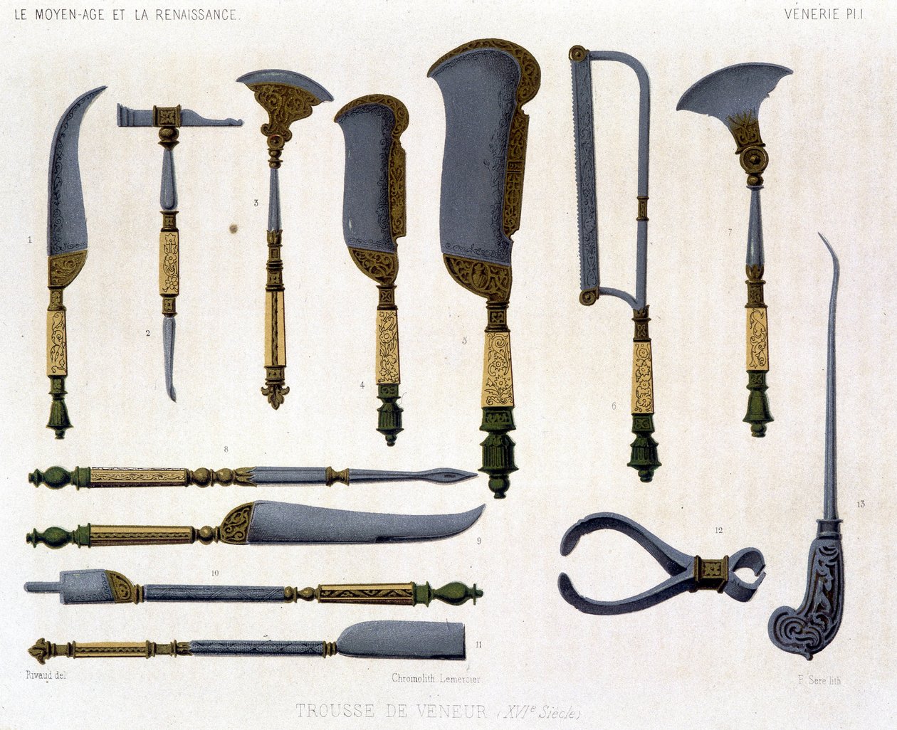 Venery board: 1500-tals vener kit. I "" Medeltiden och renässansen"" av Lacroix. av Unknown artist