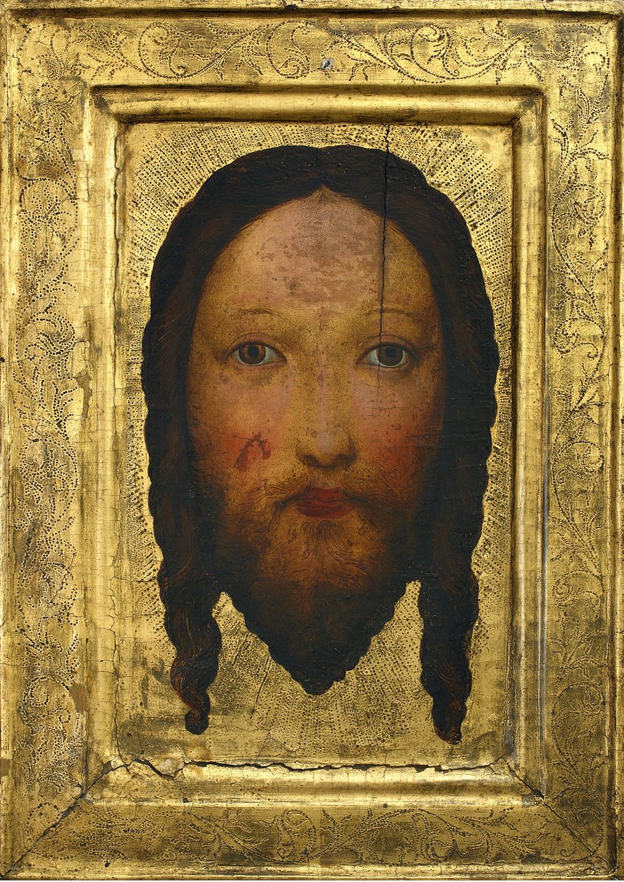 Vera Icon (eller Kristi huvud) - Anonym. Tempera på panel, storlek: 44,7x32,2, ca 1400, Muzeum Narodowe, Warszawa av Unknown artist