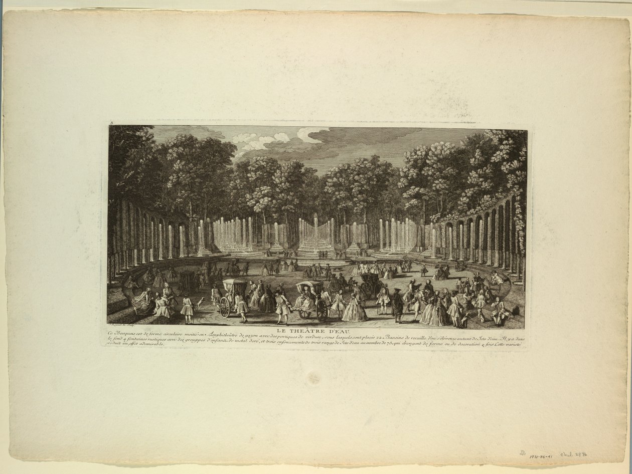 Versailles, trädgårdar, vattenteater av Unknown artist