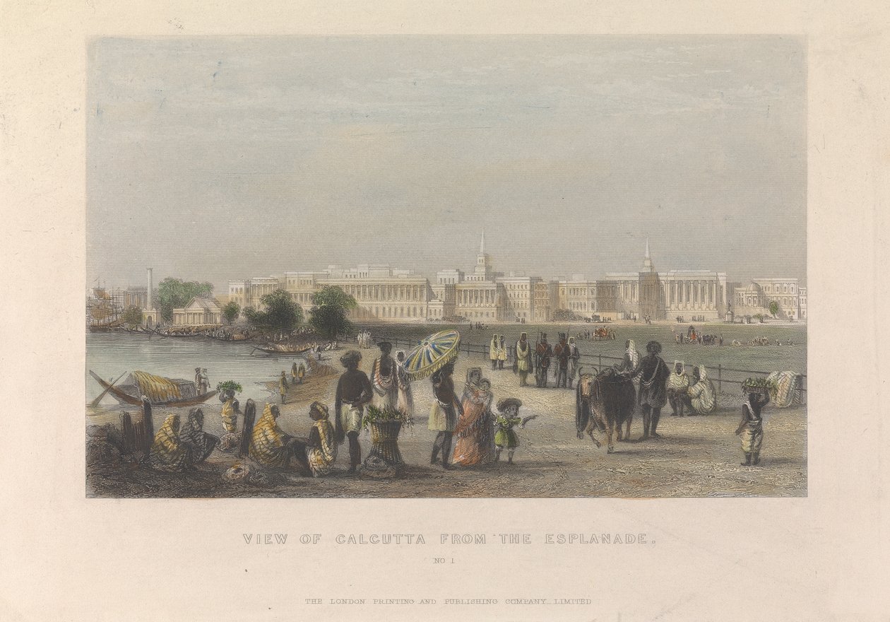 Utsikt över Calcutta från Esplanaden, nr 1 av Unknown artist