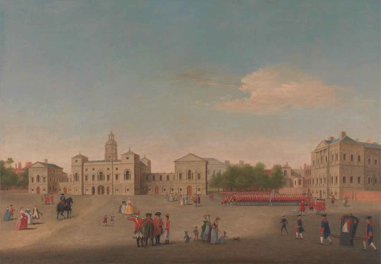 Utsikt över Horse Guards och Whitehall av Unknown artist