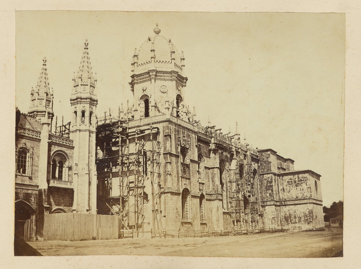 [Vy över Jerónimos-klostret, Belém, Portugal] av Unknown artist