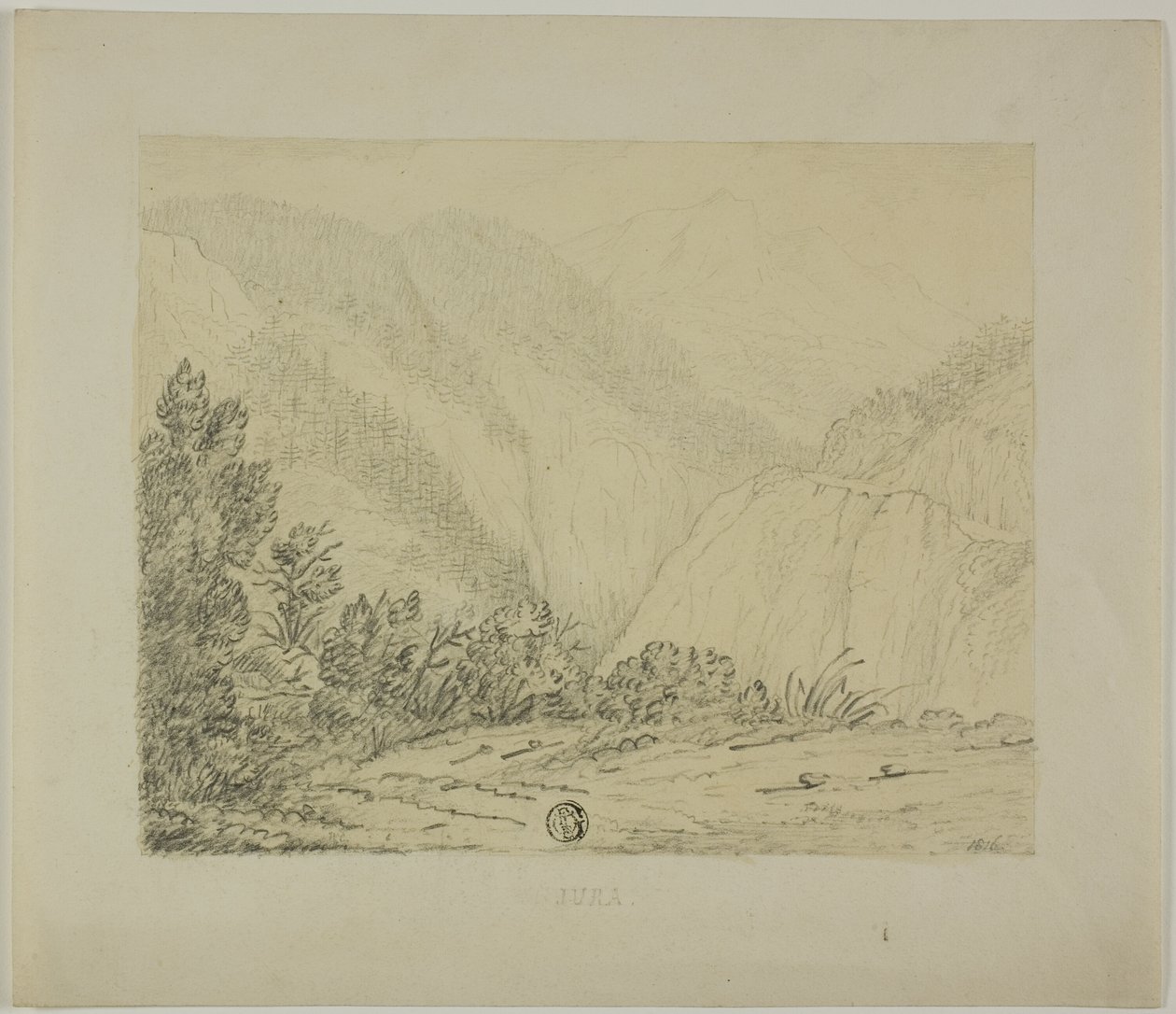 Utsikt över Jurabergen av Unknown artist