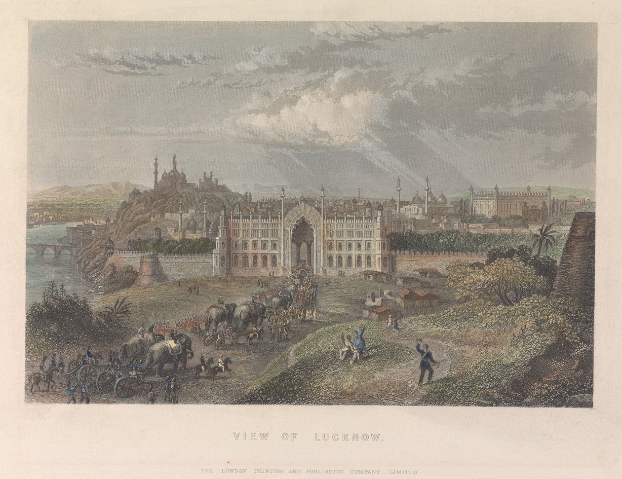 Utsikt över Lucknow av Unknown artist