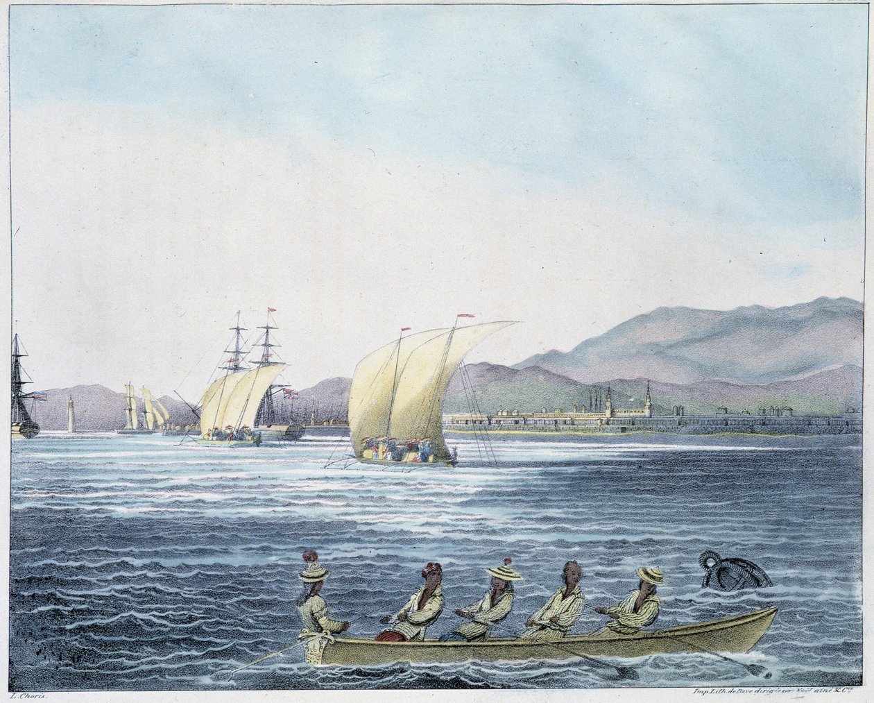 Utsikt över Mamille City, Filippinernas ö. av Unknown artist