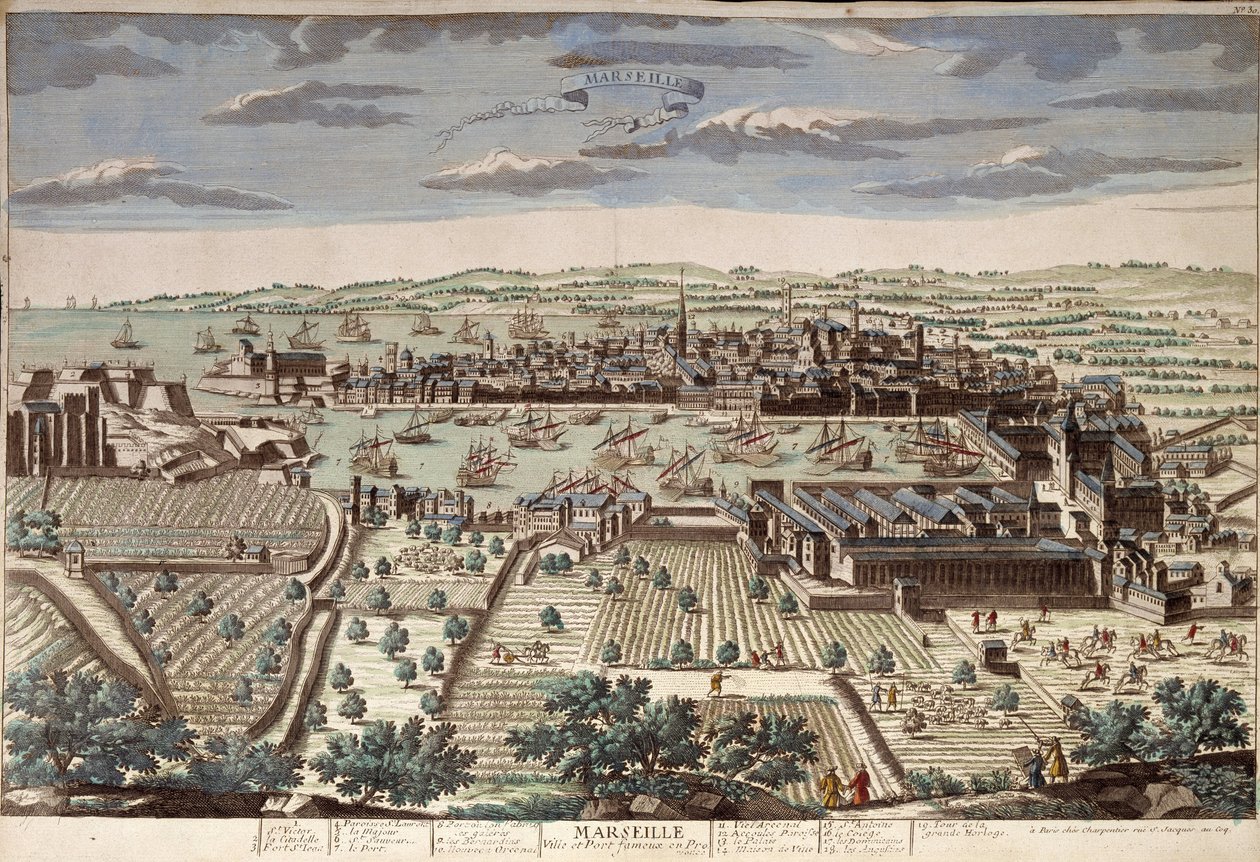 Utsikt över Marseille av Unknown artist