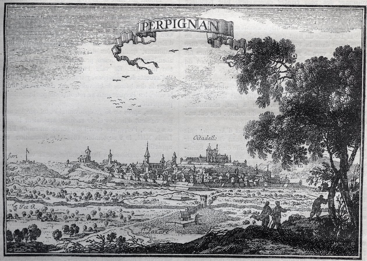 Utsikt över Perpignan på 1600-talet - Utsikt över Perpignan på 1600-talet - av Unknown artist