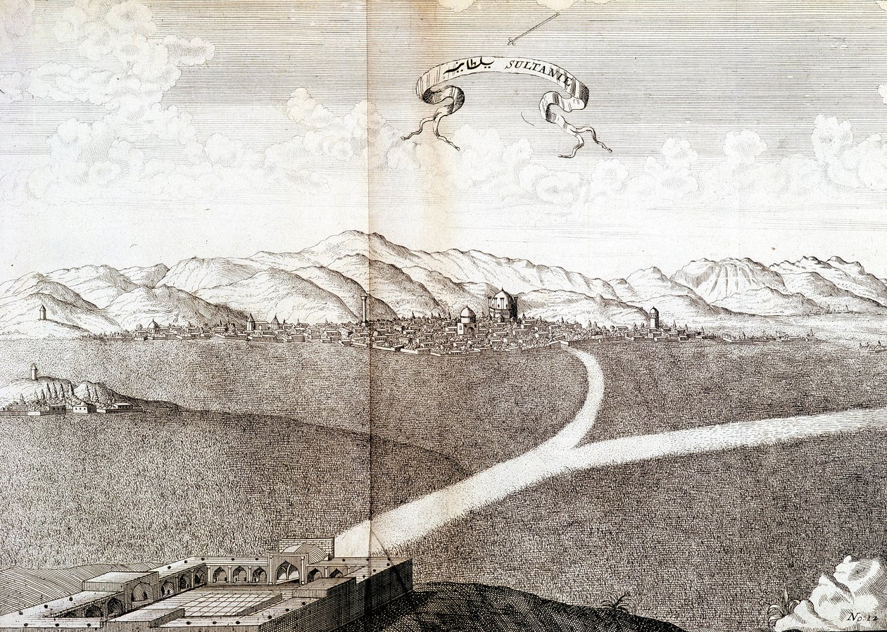 Utsikt över Sultanie - i "" Journal of the voyage of the Knight Chardin, Persien och Ostindien, vid Svarta havet och Kolchiden""" av Unknown artist