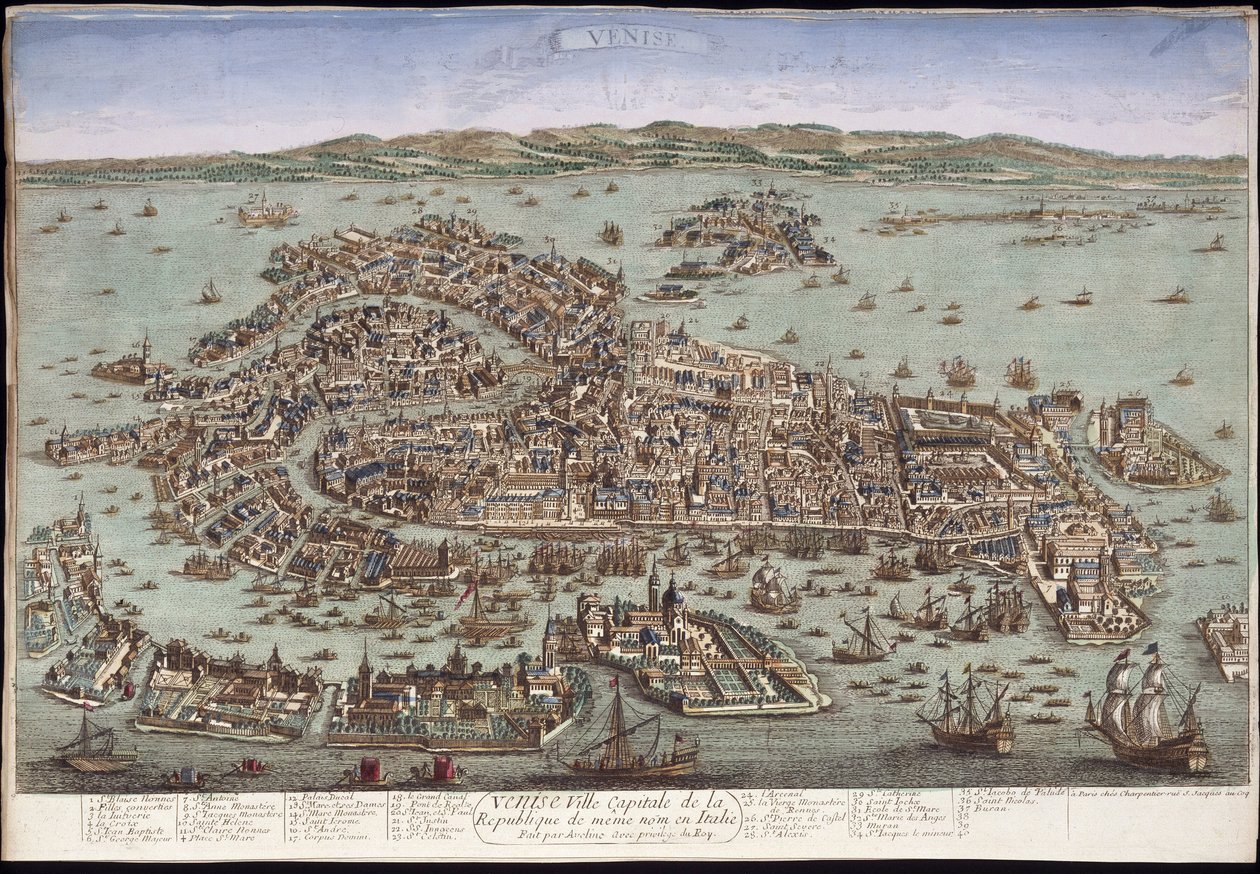 Utsikt över Venedig av Unknown artist