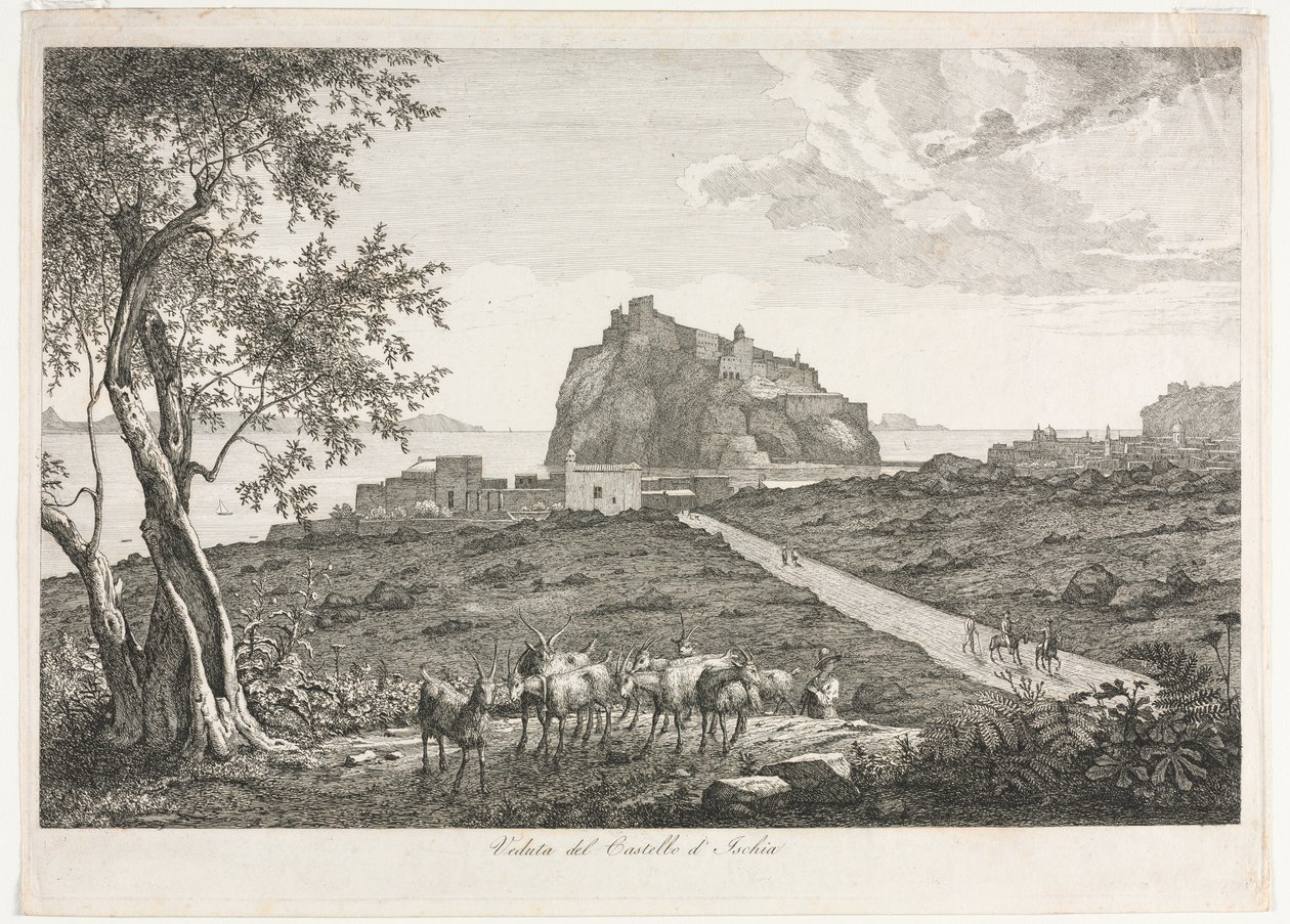 Utsikt över Castello, Ischia av Unknown artist