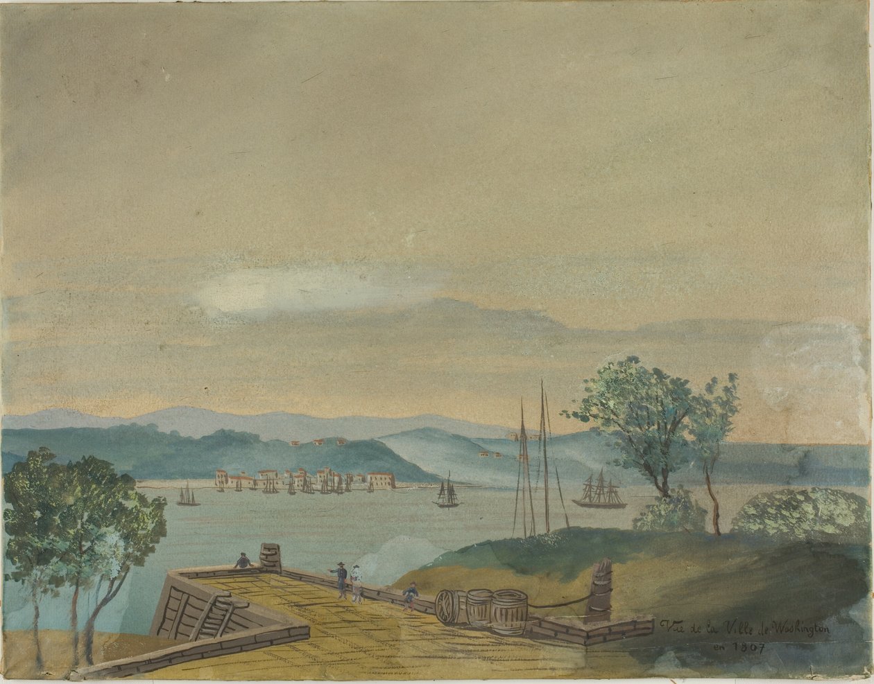Vy över staden Washington år 1807 av Unknown artist