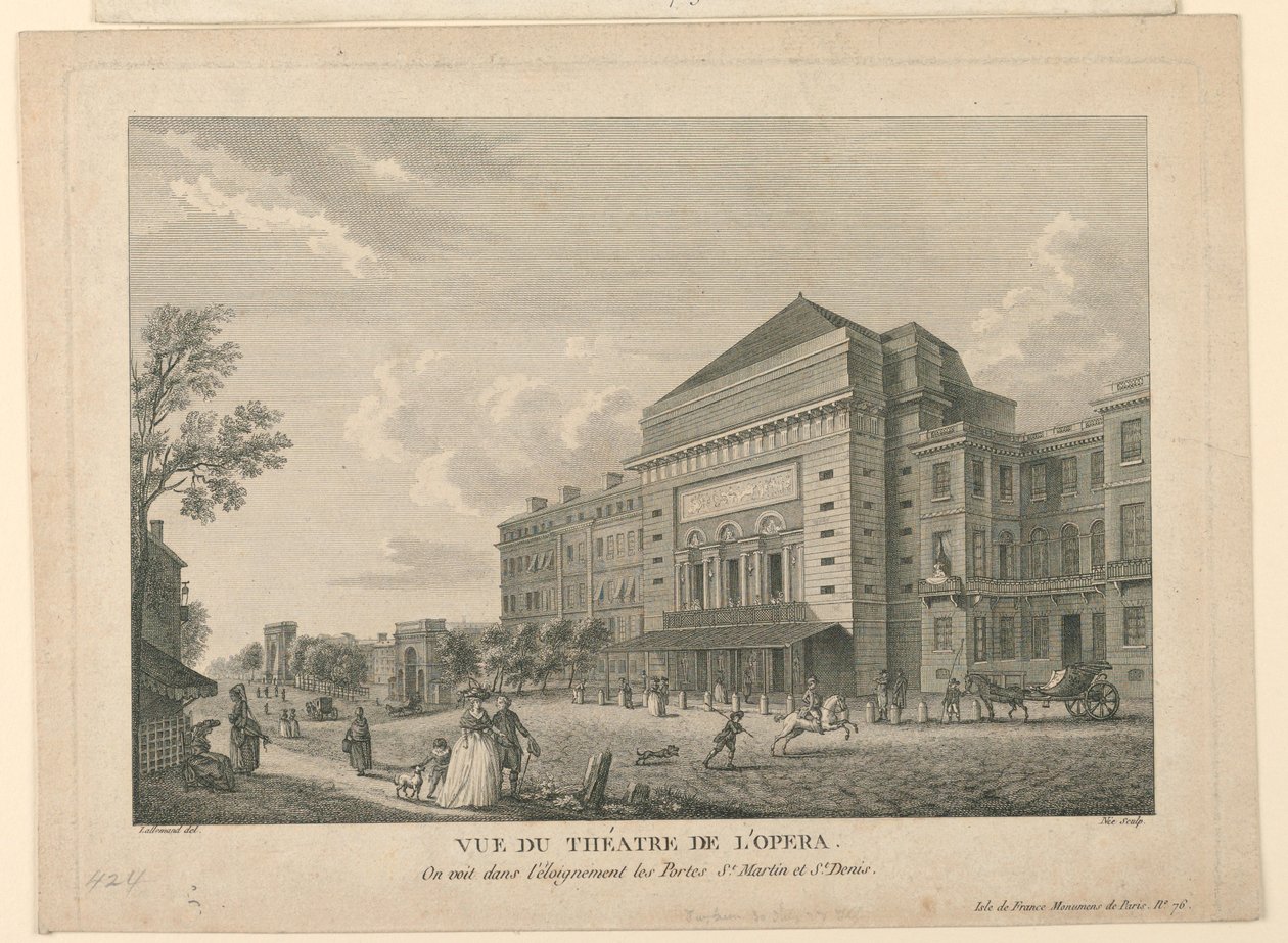 Utsikt över operan i Paris av Unknown artist