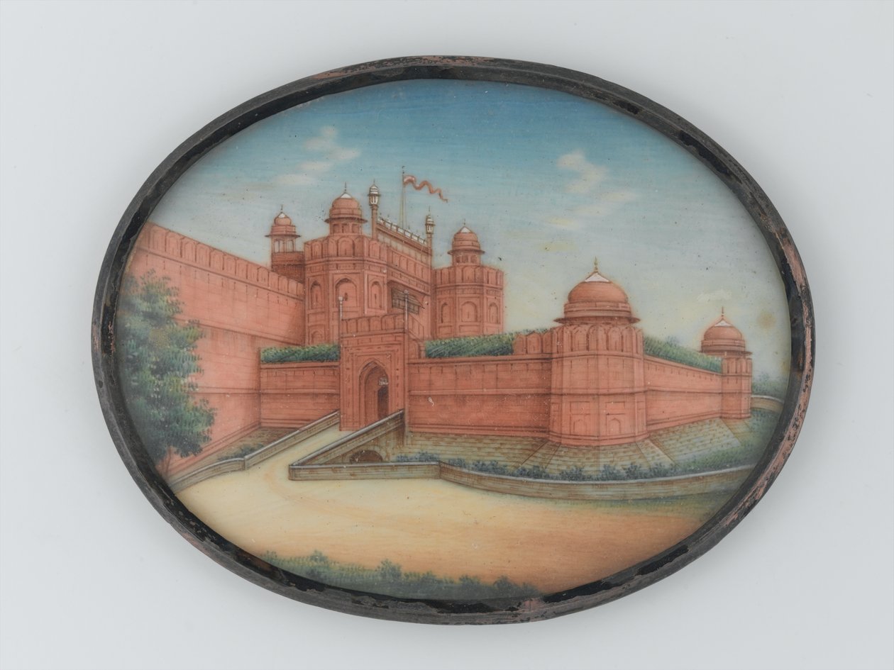 Utsikt över Röda fortet, Delhi, 1850 cirka av Unknown artist