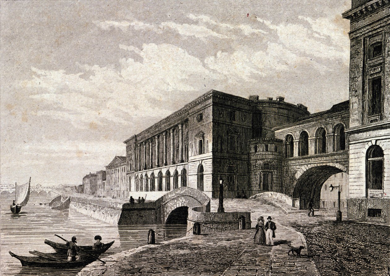 Utsikt över St. Petersburg-teatern 1828. av Unknown artist