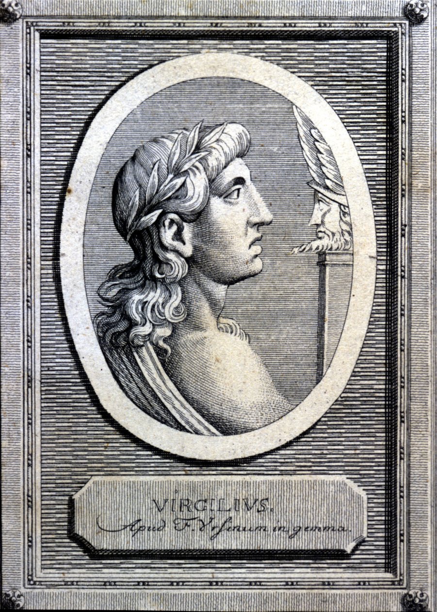 Vergilius (70 - 19 f.Kr.), latinsk poet. 1700-talsgravyr. av Unknown artist