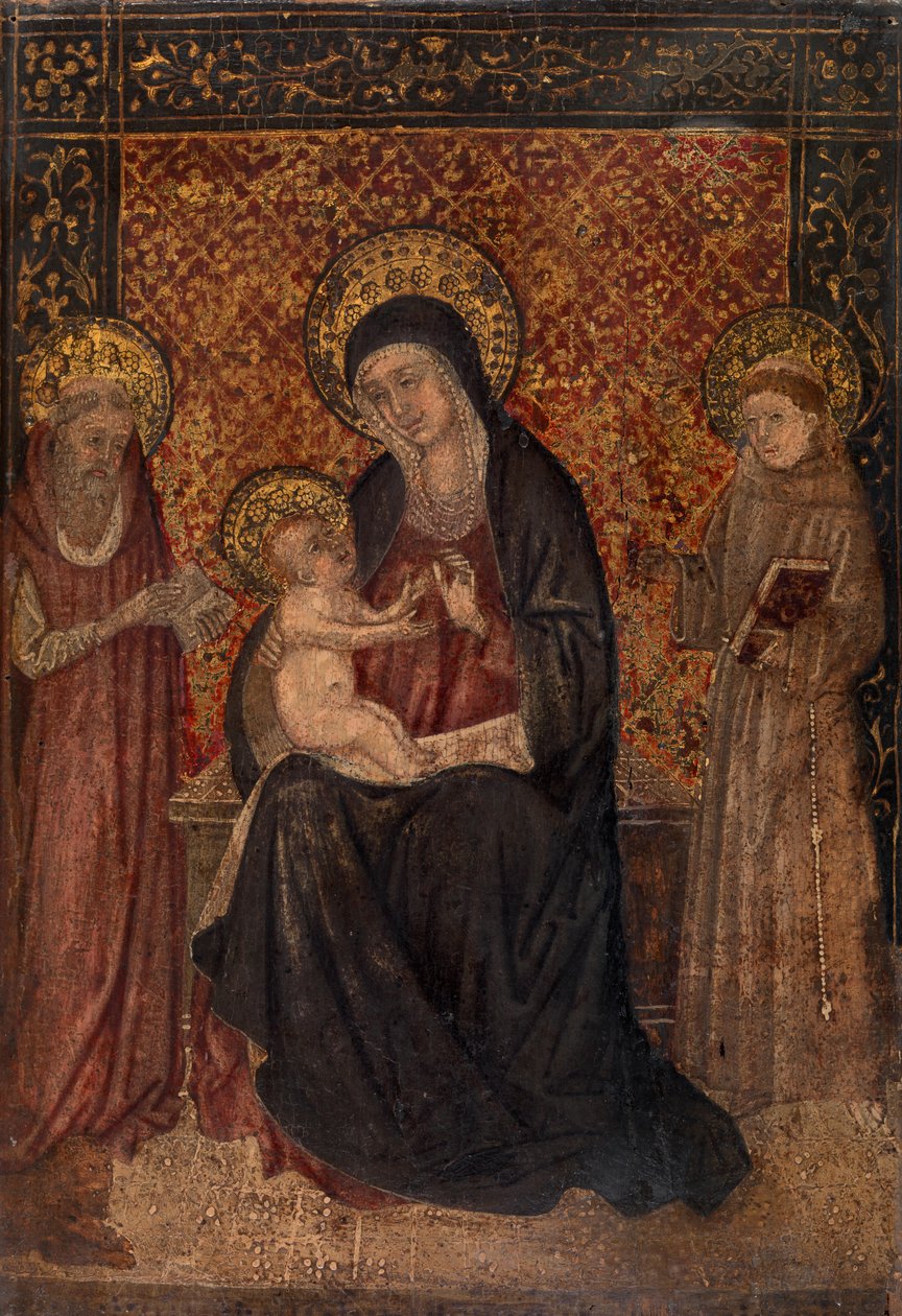 Jungfru och barn med de heliga Hieronymus och Franciskus av Assisi av Unknown artist