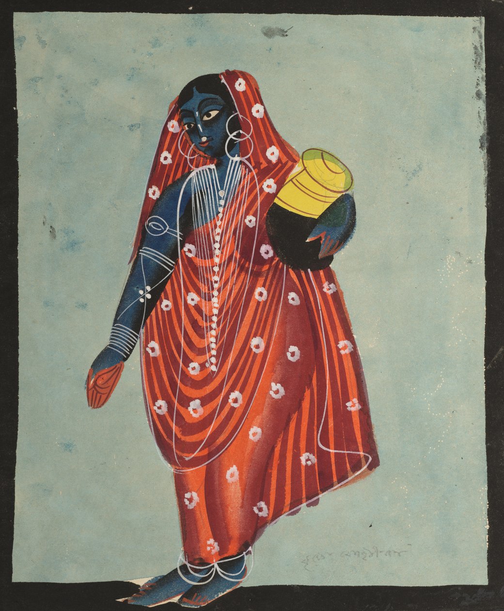 Vishnu i kvinnlig form av Mohini som bär Amrita för gudarna av Unknown artist