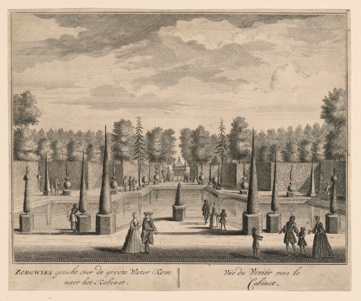Utsikt från Vivier mot kabinettet av Unknown artist