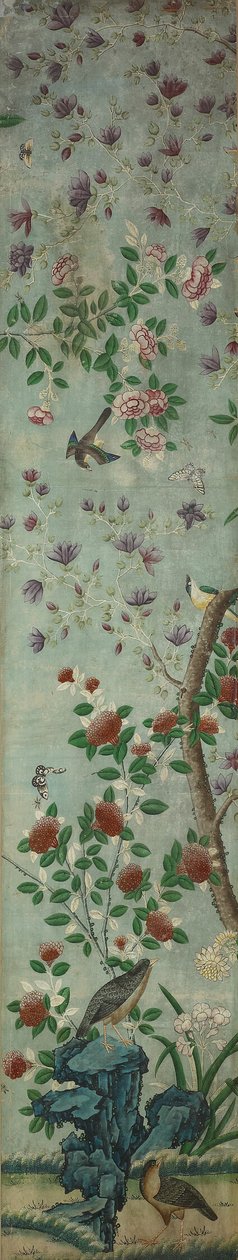 Väggpanel: Fåglar och blommor av Unknown artist