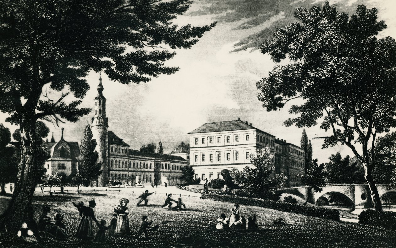 Weimar City Castle, gravyr, Tyskland av Unknown artist