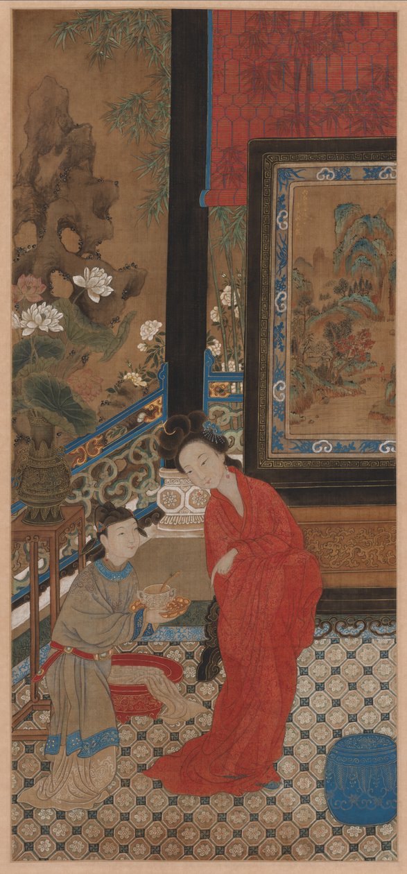 Yang Guifei lämnar badet av Unknown artist